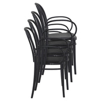Compamia Victor XL Resin Outdoor Chair Black/Dark Gray/Taupe/Olive Green/White - Set of 2