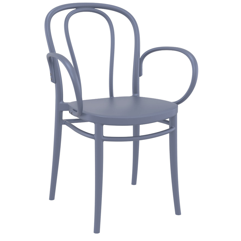 Compamia Victor XL Resin Outdoor Chair Black/Dark Gray/Taupe/Olive Green/White - Set of 2