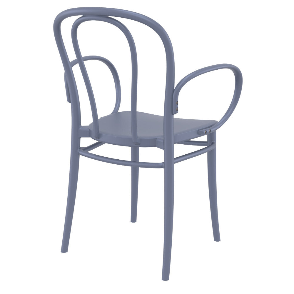 Compamia Victor XL Resin Outdoor Chair Black/Dark Gray/Taupe/Olive Green/White - Set of 2