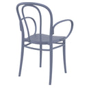 Compamia Victor XL Resin Outdoor Chair Black/Dark Gray/Taupe/Olive Green/White - Set of 2