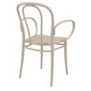 Compamia Victor XL Resin Outdoor Chair Black/Dark Gray/Taupe/Olive Green/White - Set of 2