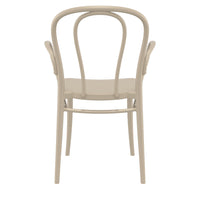 Compamia Victor XL Resin Outdoor Chair Black/Dark Gray/Taupe/Olive Green/White - Set of 2