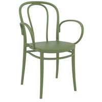 Compamia Victor XL Resin Outdoor Chair Black/Dark Gray/Taupe/Olive Green/White - Set of 2