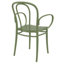 Compamia Victor XL Resin Outdoor Chair Black/Dark Gray/Taupe/Olive Green/White - Set of 2