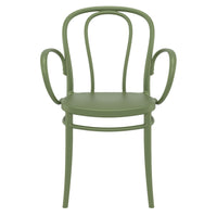Compamia Victor XL Resin Outdoor Chair Black/Dark Gray/Taupe/Olive Green/White - Set of 2
