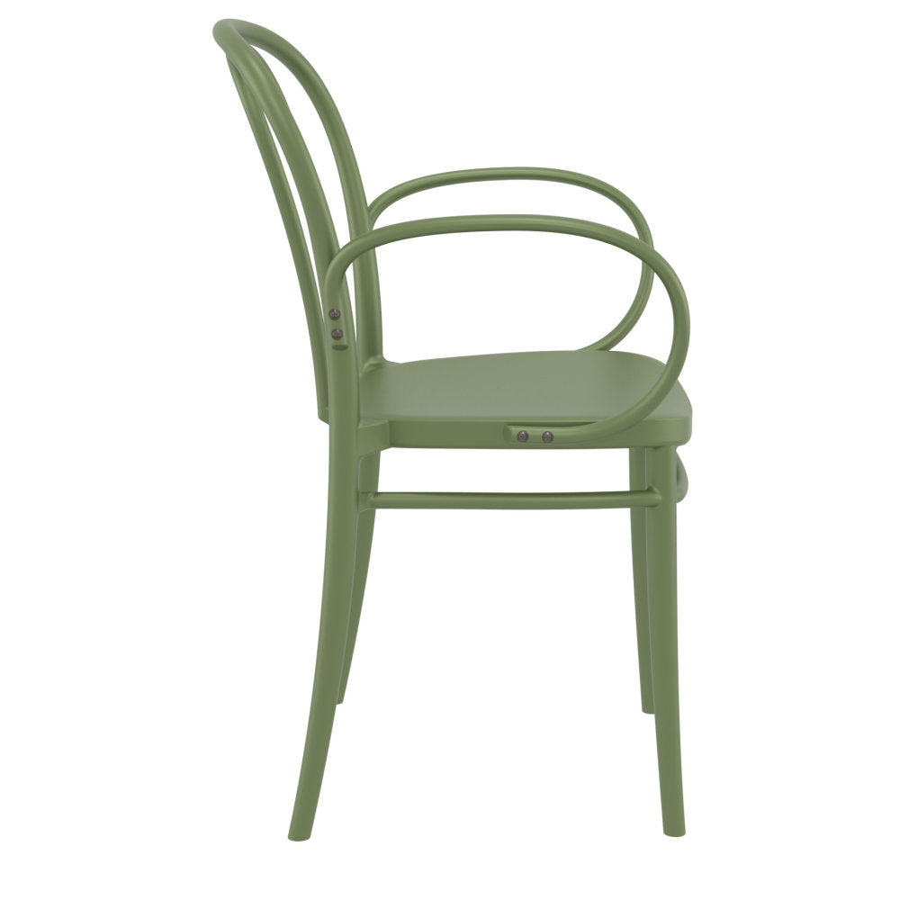 Compamia Victor XL Resin Outdoor Chair Black/Dark Gray/Taupe/Olive Green/White - Set of 2