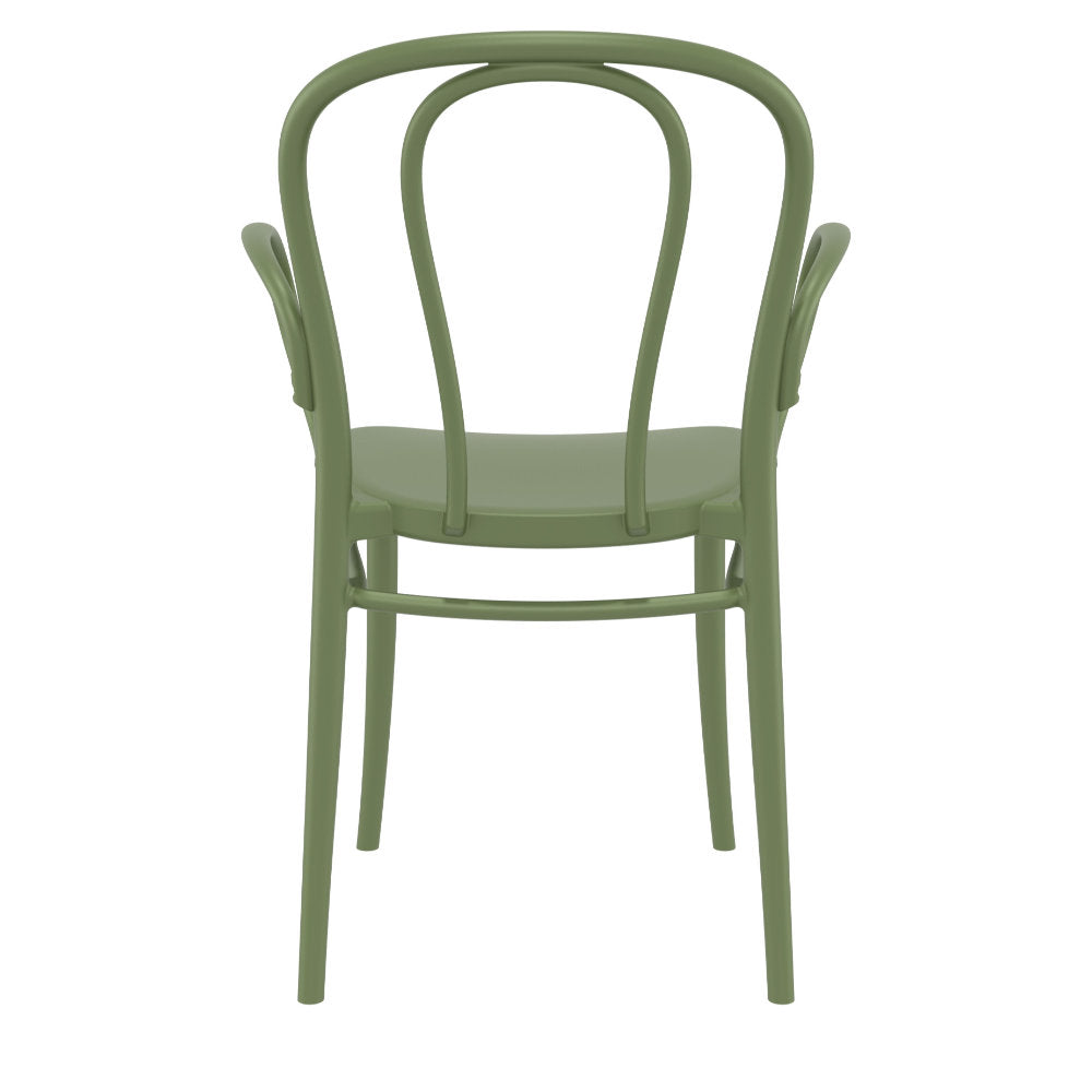 Compamia Victor XL Resin Outdoor Chair Black/Dark Gray/Taupe/Olive Green/White - Set of 2