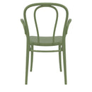 Compamia Victor XL Resin Outdoor Chair Black/Dark Gray/Taupe/Olive Green/White - Set of 2