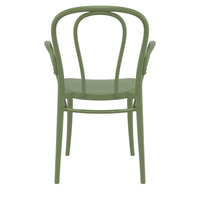 Compamia Victor XL Resin Outdoor Chair Black/Dark Gray/Taupe/Olive Green/White - Set of 2