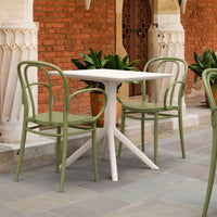 Compamia Victor XL Resin Outdoor Chair Black/Dark Gray/Taupe/Olive Green/White - Set of 2