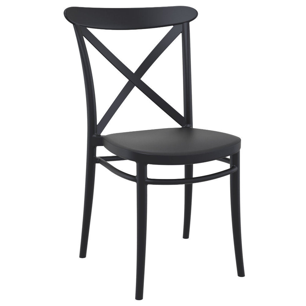 Compamia Cross Resin Outdoor Chair Black/Dark Gray/Taupe/Olive Green/White - Set of 2