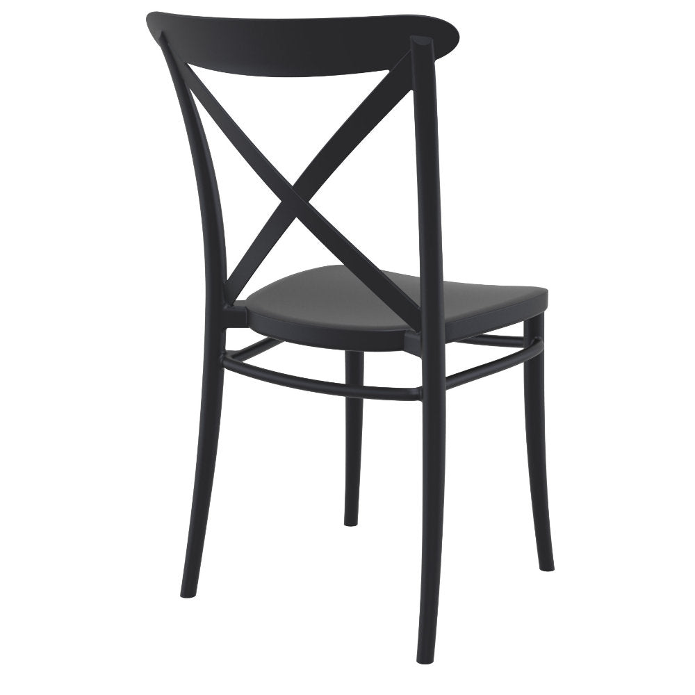 Compamia Cross Resin Outdoor Chair Black/Dark Gray/Taupe/Olive Green/White - Set of 2