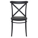Compamia Cross Resin Outdoor Chair Black/Dark Gray/Taupe/Olive Green/White - Set of 2