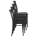 Compamia Cross Resin Outdoor Chair Black/Dark Gray/Taupe/Olive Green/White - Set of 2