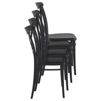 Compamia Cross Resin Outdoor Chair Black/Dark Gray/Taupe/Olive Green/White - Set of 2