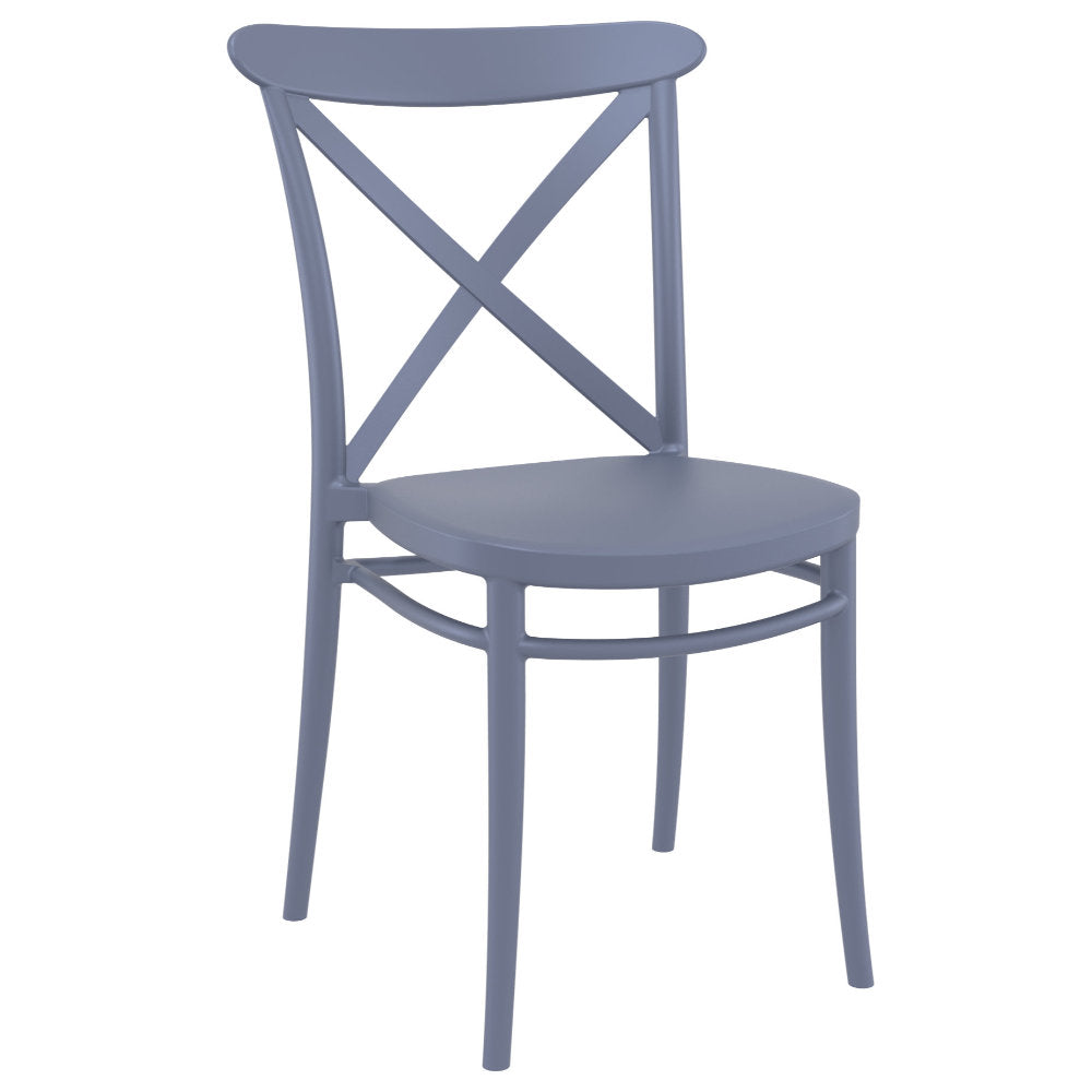 Compamia Cross Resin Outdoor Chair Black/Dark Gray/Taupe/Olive Green/White - Set of 2