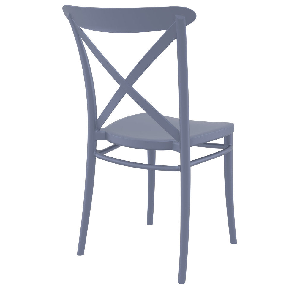 Compamia Cross Resin Outdoor Chair Black/Dark Gray/Taupe/Olive Green/White - Set of 2