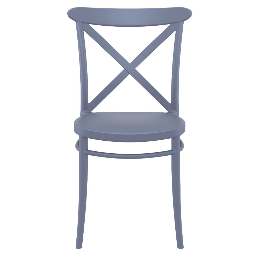 Compamia Cross Resin Outdoor Chair Black/Dark Gray/Taupe/Olive Green/White - Set of 2