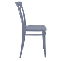 Compamia Cross Resin Outdoor Chair Black/Dark Gray/Taupe/Olive Green/White - Set of 2