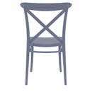 Compamia Cross Resin Outdoor Chair Black/Dark Gray/Taupe/Olive Green/White - Set of 2