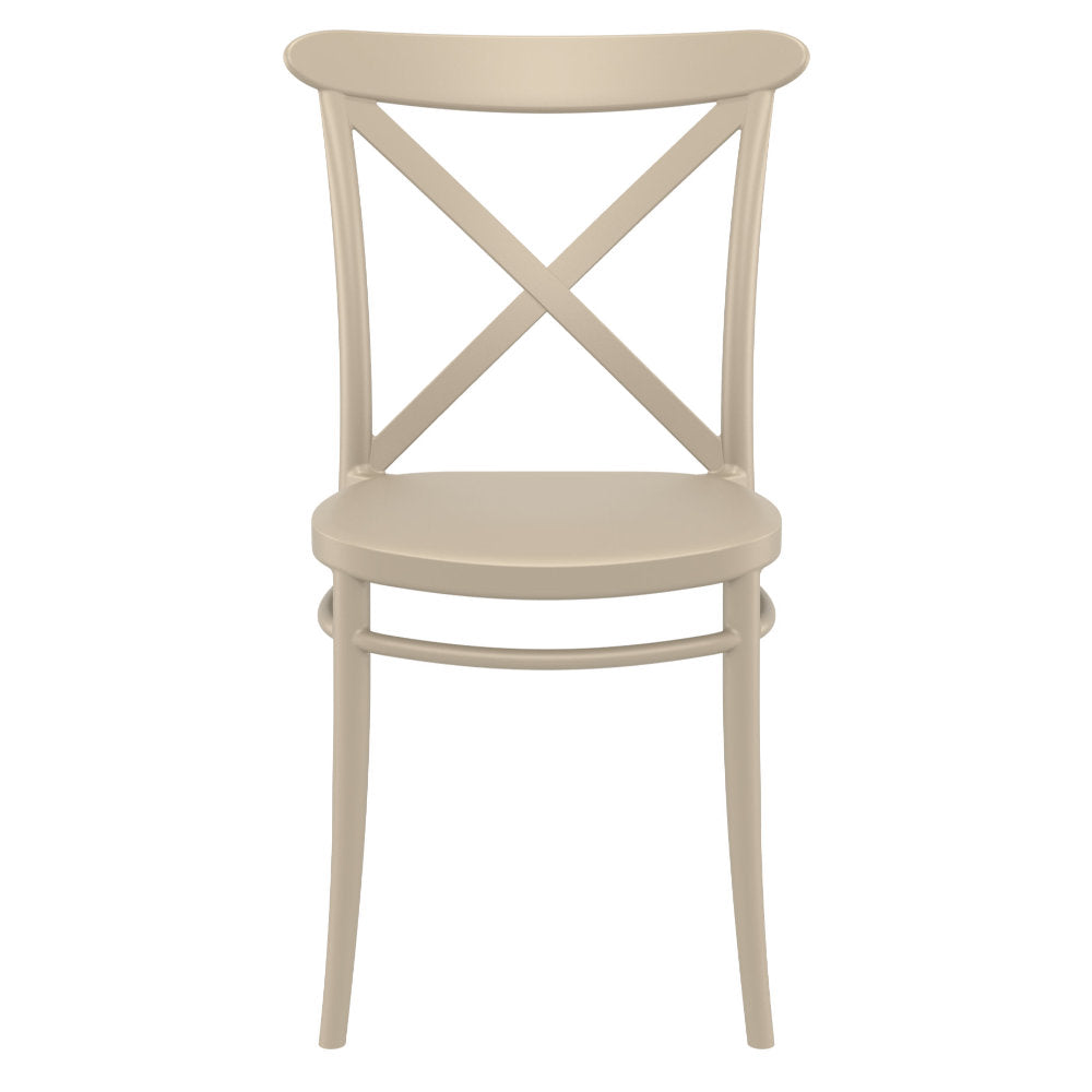 Compamia Cross Resin Outdoor Chair Black/Dark Gray/Taupe/Olive Green/White - Set of 2