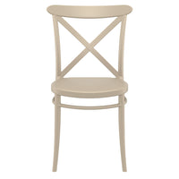 Compamia Cross Resin Outdoor Chair Black/Dark Gray/Taupe/Olive Green/White - Set of 2