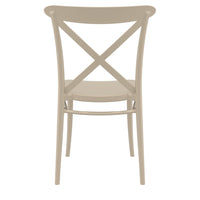 Compamia Cross Resin Outdoor Chair Black/Dark Gray/Taupe/Olive Green/White - Set of 2