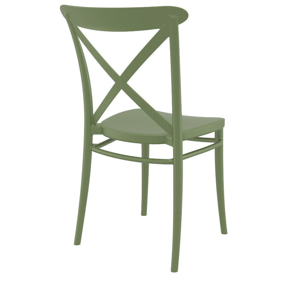 Compamia Cross Resin Outdoor Chair Black/Dark Gray/Taupe/Olive Green/White - Set of 2