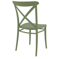 Compamia Cross Resin Outdoor Chair Black/Dark Gray/Taupe/Olive Green/White - Set of 2