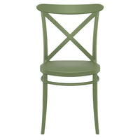 Compamia Cross Resin Outdoor Chair Black/Dark Gray/Taupe/Olive Green/White - Set of 2