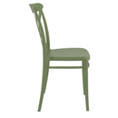 Compamia Cross Resin Outdoor Chair Black/Dark Gray/Taupe/Olive Green/White - Set of 2