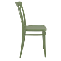 Compamia Cross Resin Outdoor Chair Black/Dark Gray/Taupe/Olive Green/White - Set of 2