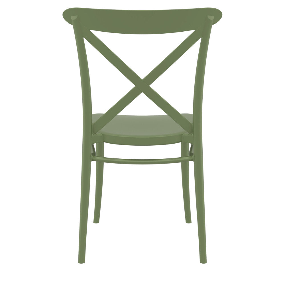 Compamia Cross Resin Outdoor Chair Black/Dark Gray/Taupe/Olive Green/White - Set of 2