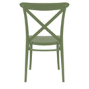 Compamia Cross Resin Outdoor Chair Black/Dark Gray/Taupe/Olive Green/White - Set of 2