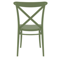 Compamia Cross Resin Outdoor Chair Black/Dark Gray/Taupe/Olive Green/White - Set of 2