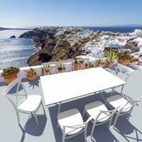 Compamia Cross Resin Outdoor Chair Black/Dark Gray/Taupe/Olive Green/White - Set of 2