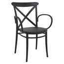 Compamia Cross XL Resin Outdoor Chair Black/Dark Gray/Taupe/Olive Green/White - Set of 2