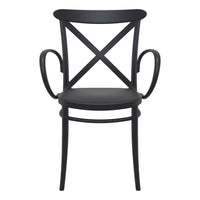 Compamia Cross XL Resin Outdoor Chair Black/Dark Gray/Taupe/Olive Green/White - Set of 2