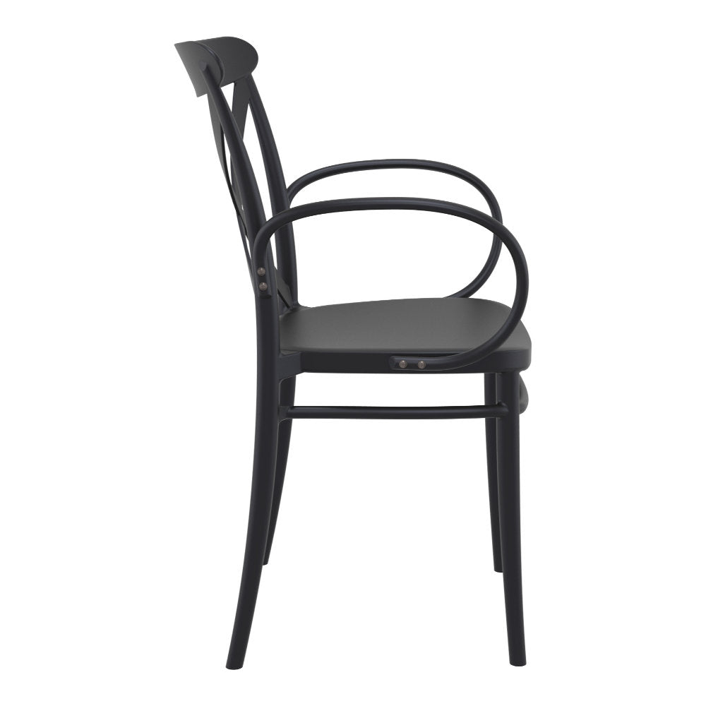 Compamia Cross XL Resin Outdoor Chair Black/Dark Gray/Taupe/Olive Green/White - Set of 2