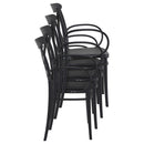 Compamia Cross XL Resin Outdoor Chair Black/Dark Gray/Taupe/Olive Green/White - Set of 2