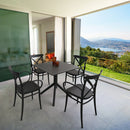 Compamia Cross XL Resin Outdoor Chair Black/Dark Gray/Taupe/Olive Green/White - Set of 2