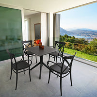 Compamia Cross XL Resin Outdoor Chair Black/Dark Gray/Taupe/Olive Green/White - Set of 2