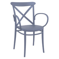 Compamia Cross XL Resin Outdoor Chair Black/Dark Gray/Taupe/Olive Green/White - Set of 2
