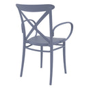 Compamia Cross XL Resin Outdoor Chair Black/Dark Gray/Taupe/Olive Green/White - Set of 2