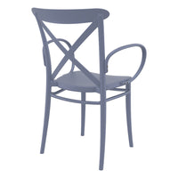 Compamia Cross XL Resin Outdoor Chair Black/Dark Gray/Taupe/Olive Green/White - Set of 2