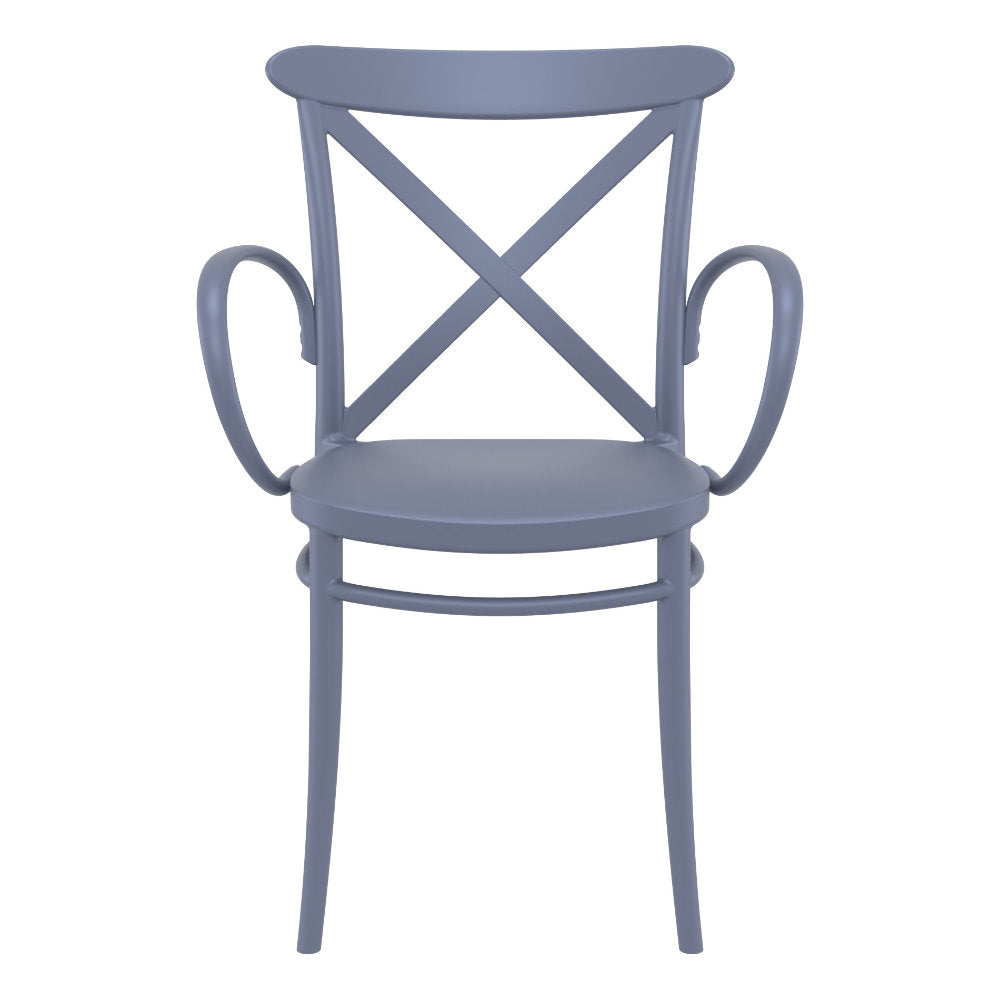 Compamia Cross XL Resin Outdoor Chair Black/Dark Gray/Taupe/Olive Green/White - Set of 2