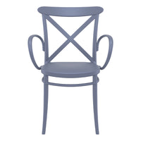 Compamia Cross XL Resin Outdoor Chair Black/Dark Gray/Taupe/Olive Green/White - Set of 2