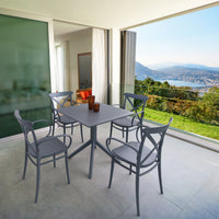Compamia Cross XL Resin Outdoor Chair Black/Dark Gray/Taupe/Olive Green/White - Set of 2