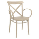Compamia Cross XL Resin Outdoor Chair Black/Dark Gray/Taupe/Olive Green/White - Set of 2