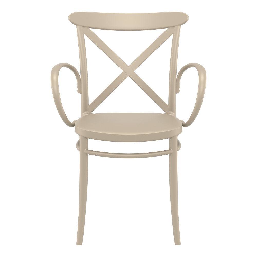 Compamia Cross XL Resin Outdoor Chair Black/Dark Gray/Taupe/Olive Green/White - Set of 2
